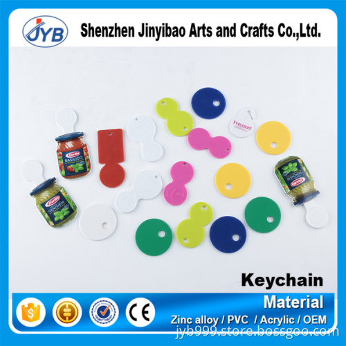 wholesale price custom printing plastc ABS trolley token coin holder keychain